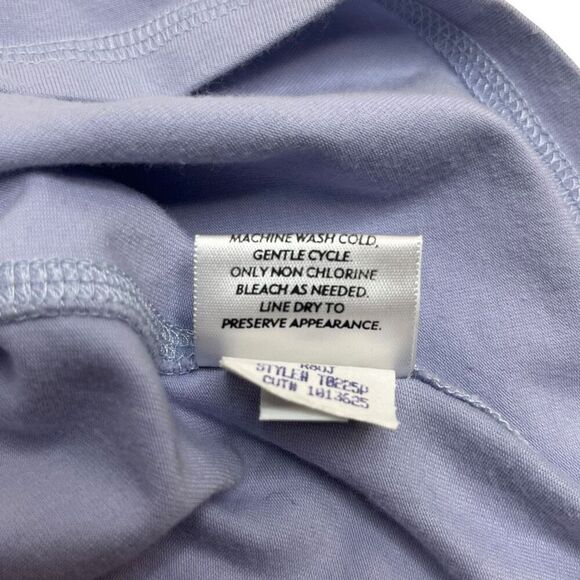 Eileen Fisher Womens Organic Cotton Stretch Short Sleeve T-Shirt Blue Petite P - Picture 6 of 15